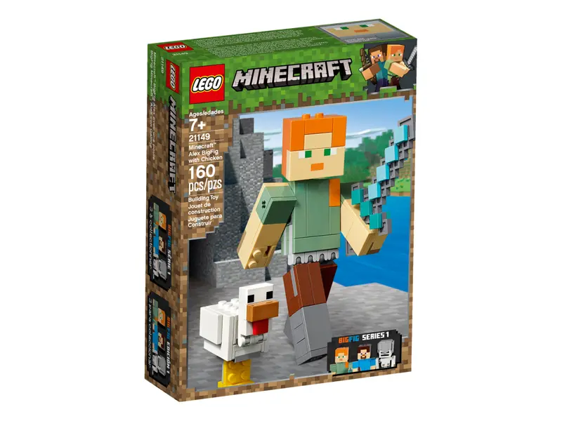 Lego Minecraft BigFig Alex met Kip set 21149