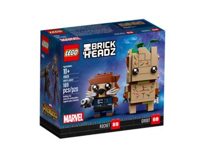 Lego Brickheadz Marvel Groot & Rocket set 41626